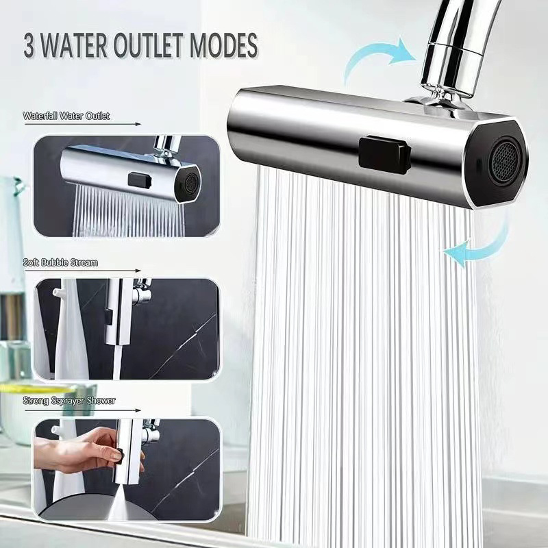 Home Kitchen Bathroom Marketing - ใหม่ 3 โหมดก๊อกน้ําห้องครัว Universal Rotation Multifunction