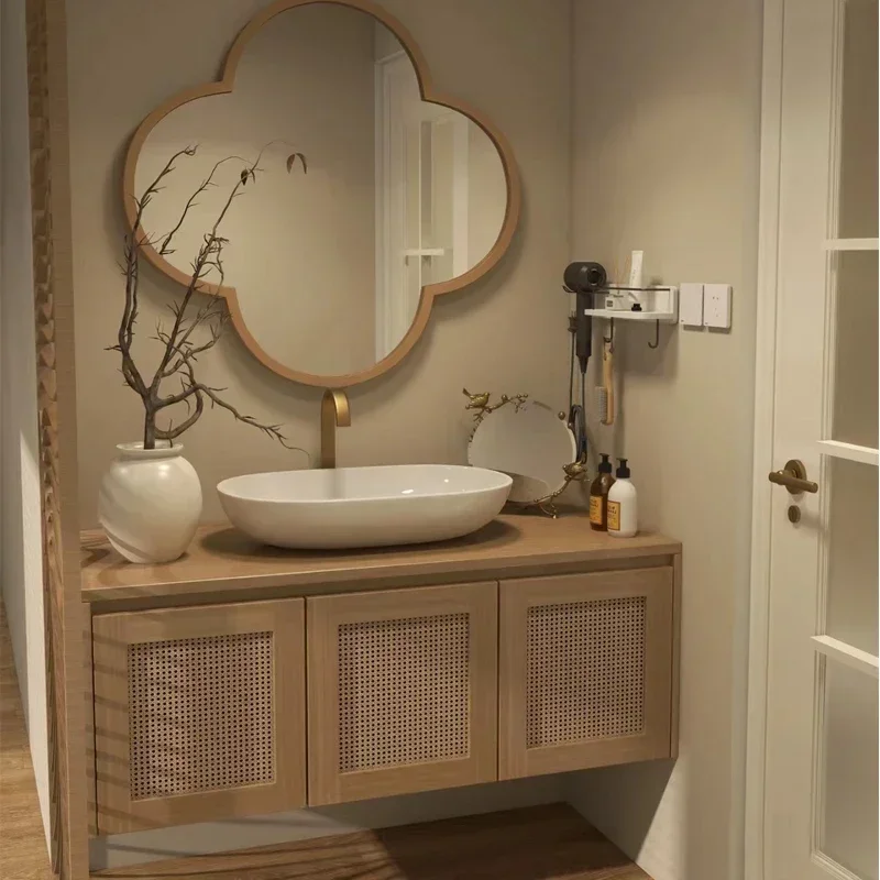 Japanese Home Bathroom Design - ตู้เก็บของในห้องน้ำแบบญี่ปุ่นพร้อมชั้นวางของและกระจก ตู้ห้องน้ำแบบโมเดิร์น ดีไซน์เรียบง่าย เฟอร์นิเจอร์ภายในบ้าน Gabinetti LLBC