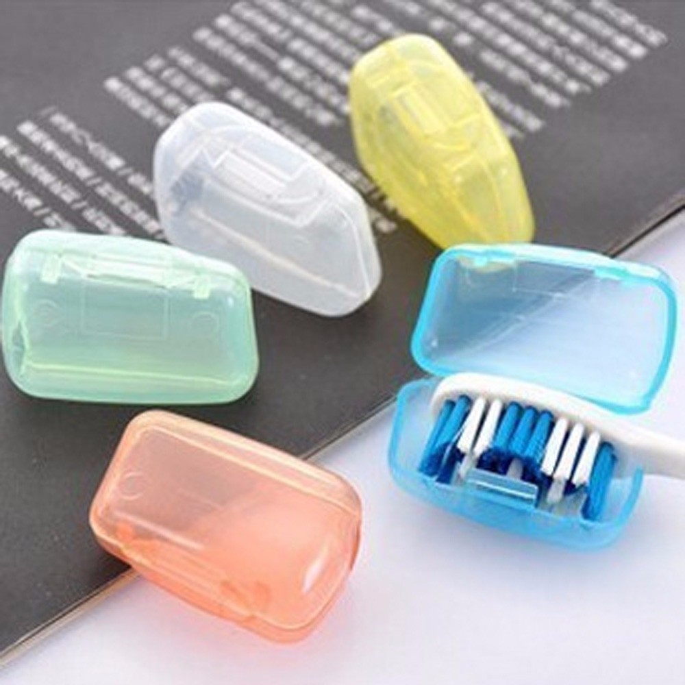 Toothbrush Holder Set - 5 ชิ้น/เซ็ต ที่ครอบแปรงสีฟันแบบพกพา ป้องกันเชื้อโรค สำหรับเดินทาง ปีนเขา