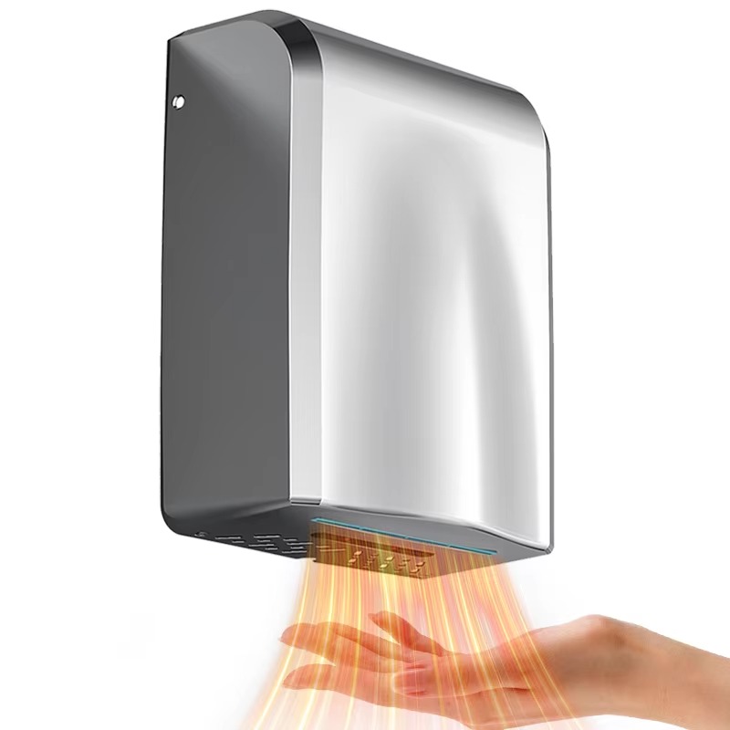 Home Bathroom Hand Dryer - เครื่องเป่ามืออัตโนมัติความเร็วสูงแบบติดผนัง สำหรับห้องน้ำ ห้องสุขา ห้องล้างมือ แบบไร้สัมผัส พร้อมไส้กรอง