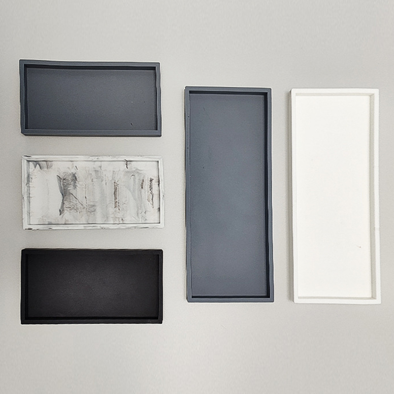 Zara Home Bathroom Tray - ถาดซิลิโคนหนา Shatterproof ห้องน้ํา Vanity Organizer สําหรับเครื่องประดับเครื่องสําอางค์สบู่ลื่นตกแต่งห้องนั่งเล่น