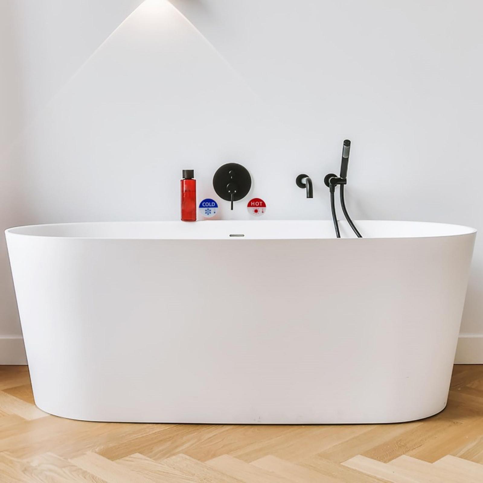 Home Outlet Bathroom - ป้ายอะคริลิคติดก๊อกน้ำร้อน-เย็น สำหรับห้องครัว ห้องน้ำ อุปกรณ์เสริมก๊อกน้ำสำหรับบ้านและสำนักงาน