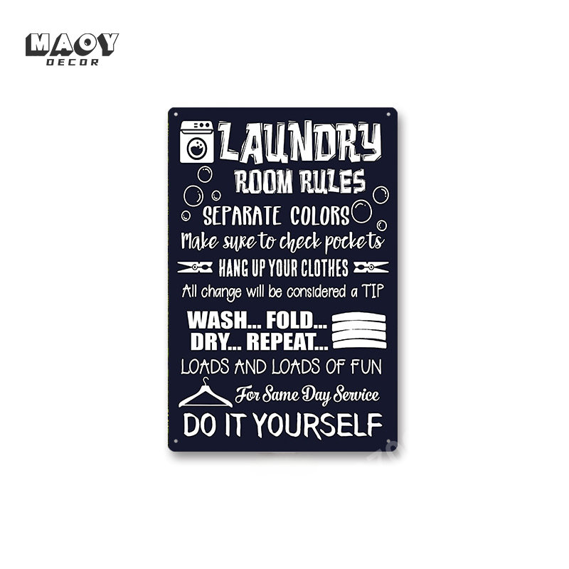 ป้ายโลหะติดผนังตกแต่งห้องซักรี - Home Bathroom Wall Decor บทวิจารณ์และราคา