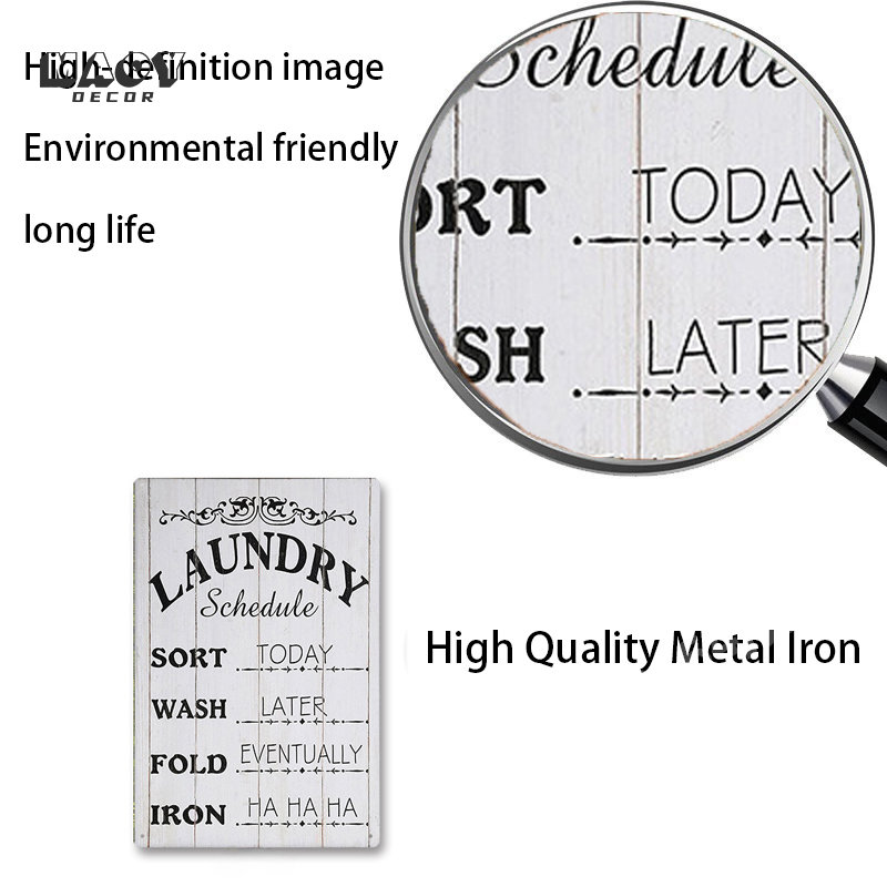 ป้ายโลหะติดผนังตกแต่งห้องซักรี - Home Bathroom Wall Decor บทวิจารณ์และราคา