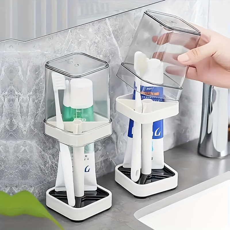 ที่วางแปรงสีฟัน 1 ชิ้นพร้อมถ้ว - Toothbrush Holder Set บทวิจารณ์และราคา