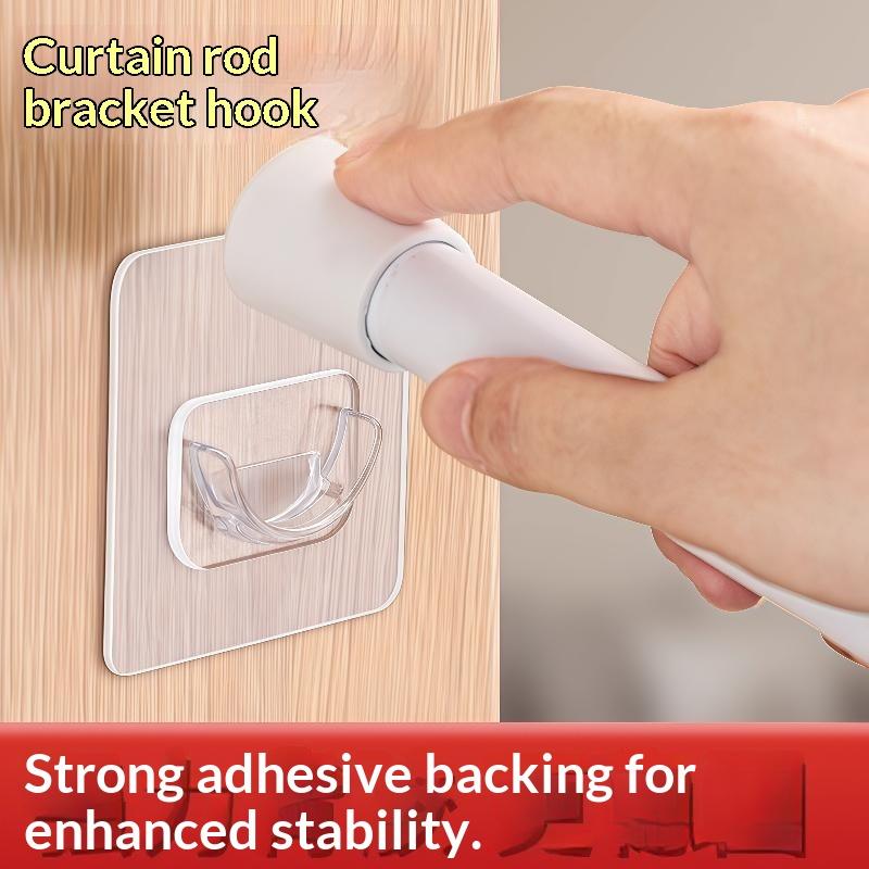 ขายึดราวม่านแบบใสติดผนังไม่ต้อ - Home Bathroom Wall Decor บทวิจารณ์และราคา