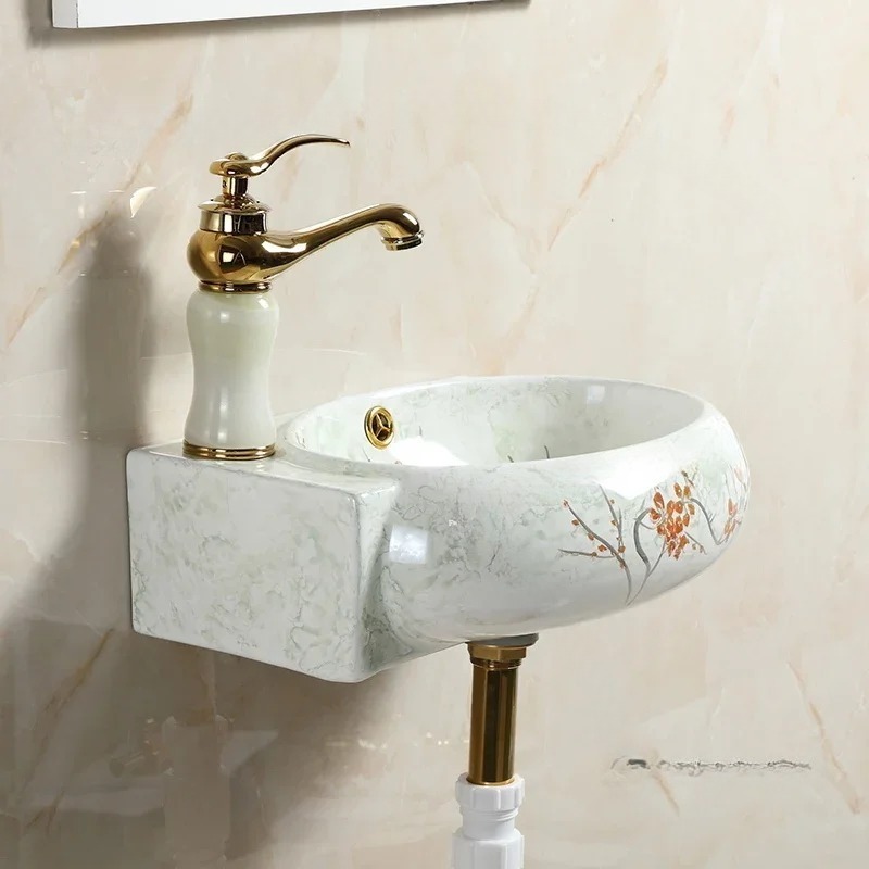 อ่างล้างหน้าเซรามิกทรงสามเหลี่ - Home Bathroom Wall Decor บทวิจารณ์และราคา