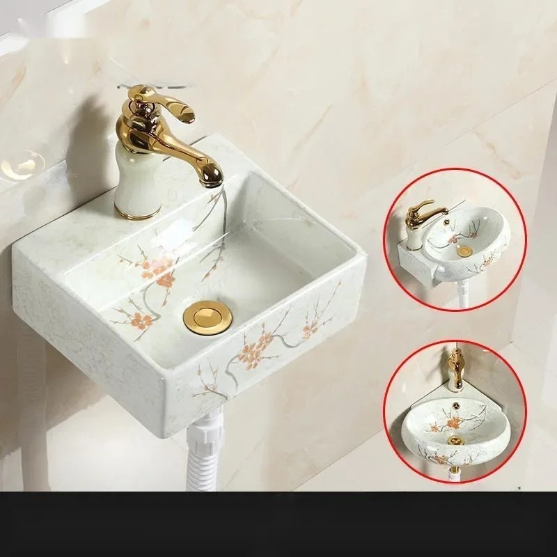 อ่างล้างหน้าเซรามิกทรงสามเหลี่ - Home Bathroom Wall Decor บทวิจารณ์และราคา