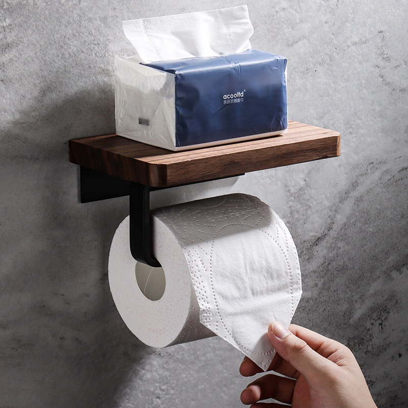 ที่ใส่กระดาษทิชชูไม้เนื้อแข็ง  - Home Bathroom Paper Towel Dispenser บทวิจารณ์และราคา