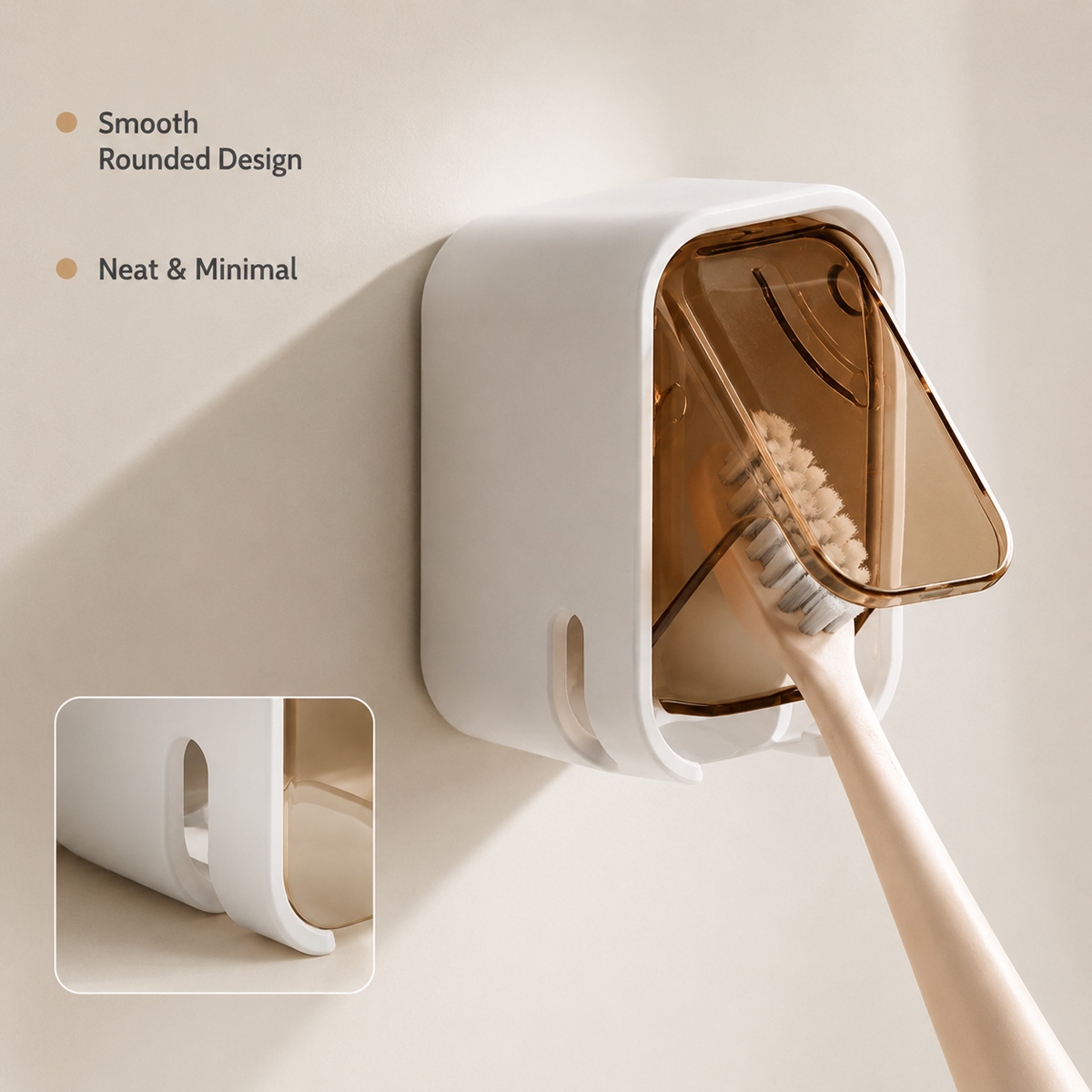ที่เก็บแปรงสีฟันติดผนัง 1/2 ชิ - Toothbrush Holder Set บทวิจารณ์และราคา