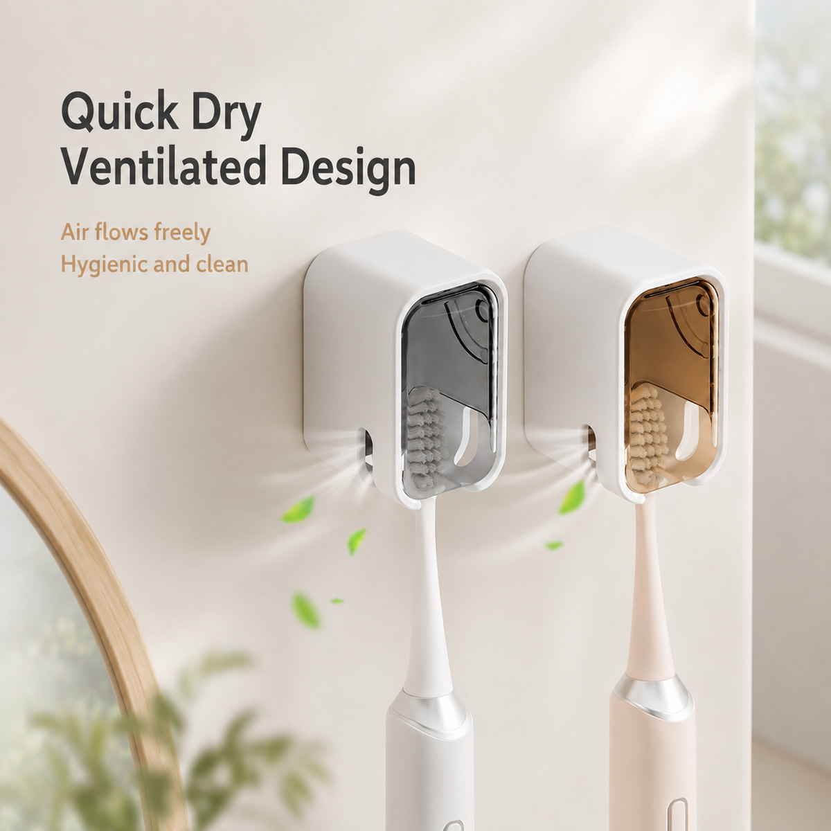 ที่เก็บแปรงสีฟันติดผนัง 1/2 ชิ - Toothbrush Holder Set บทวิจารณ์และราคา