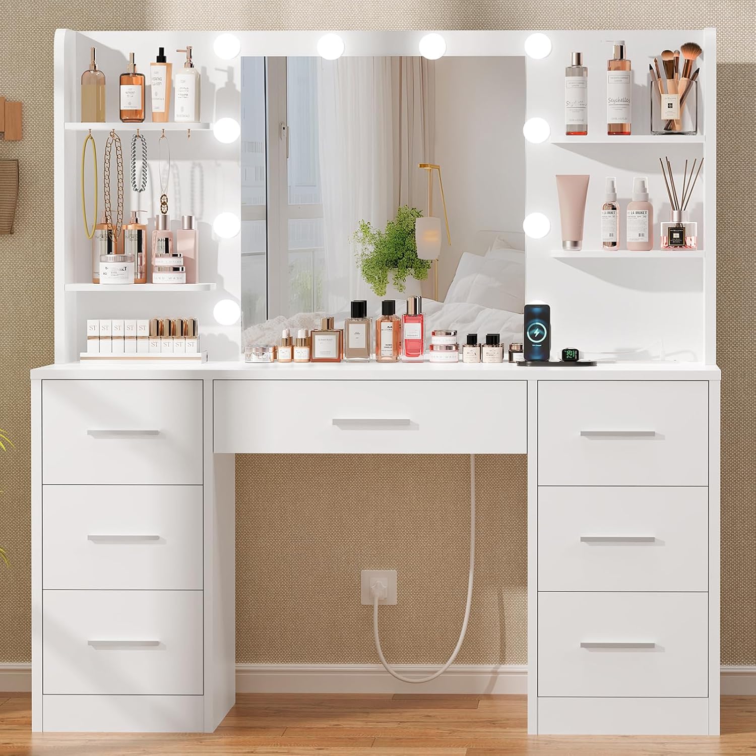 โต๊ะเครื่องแป้งขนาดใหญ่พร้อมกร - Home Outlet Bathroom บทวิจารณ์และราคา