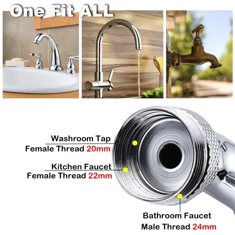 1080 ° ตัวต่อก๊อกน้ำแบบหมุนได้ - Home Kitchen Bathroom Marketing บทวิจารณ์และราคา