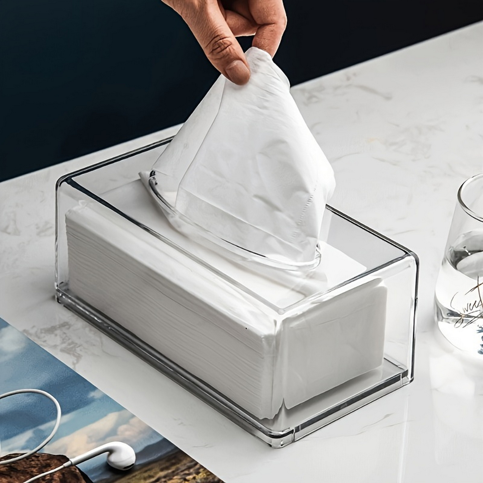 กล่องใส่กระดาษทิชชู่สำหรับใช้ใ - Home Bathroom Paper Towel Dispenser บทวิจารณ์และราคา