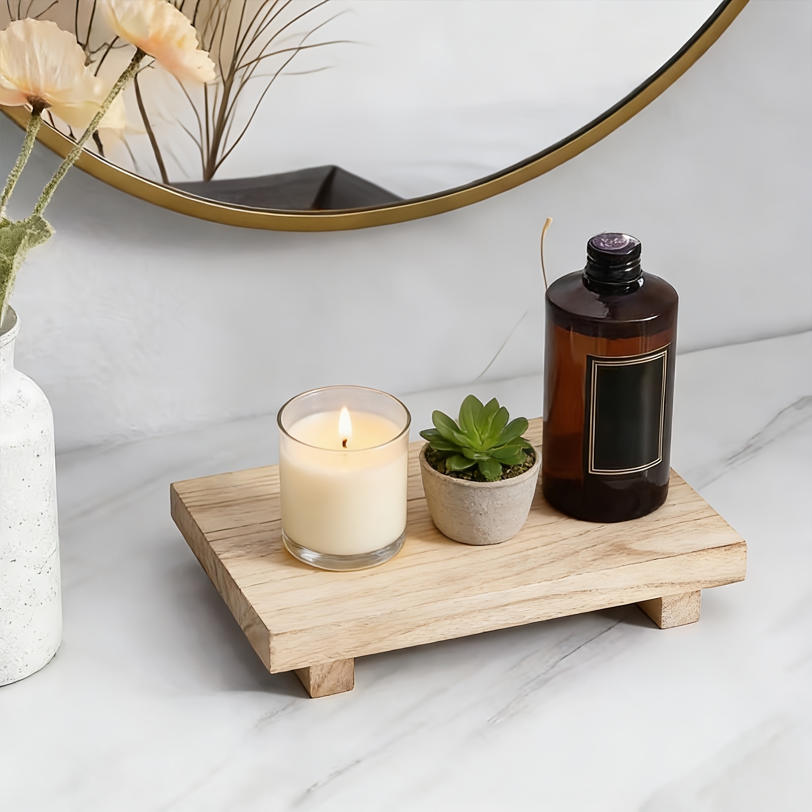 ถาดไม้ตกแต่งสไตล์วินเทจ ถาดเก็ - Zara Home Bathroom Tray บทวิจารณ์และราคา
