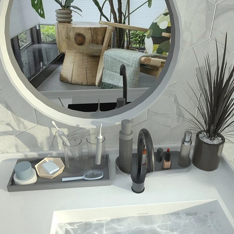 ถาดซิลิโคนหนา Shatterproof ห้อ - Zara Home Bathroom Tray บทวิจารณ์และราคา