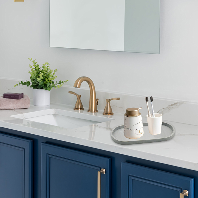 ถาดซิลิโคนหนา Shatterproof ห้อ - Zara Home Bathroom Tray บทวิจารณ์และราคา