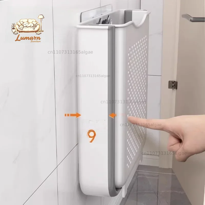 ตะกร้าผ้าสกปรกแบบพับได้ติดผนัง - Japanese Home Bathroom Design บทวิจารณ์และราคา