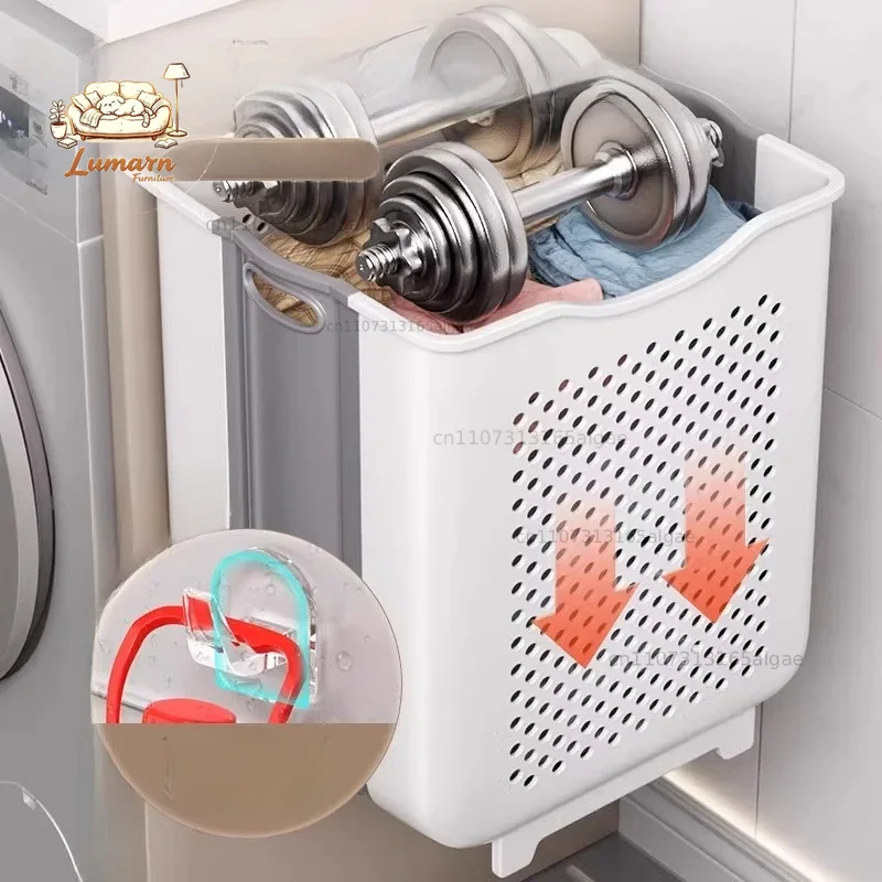 ตะกร้าผ้าสกปรกแบบพับได้ติดผนัง - Japanese Home Bathroom Design บทวิจารณ์และราคา