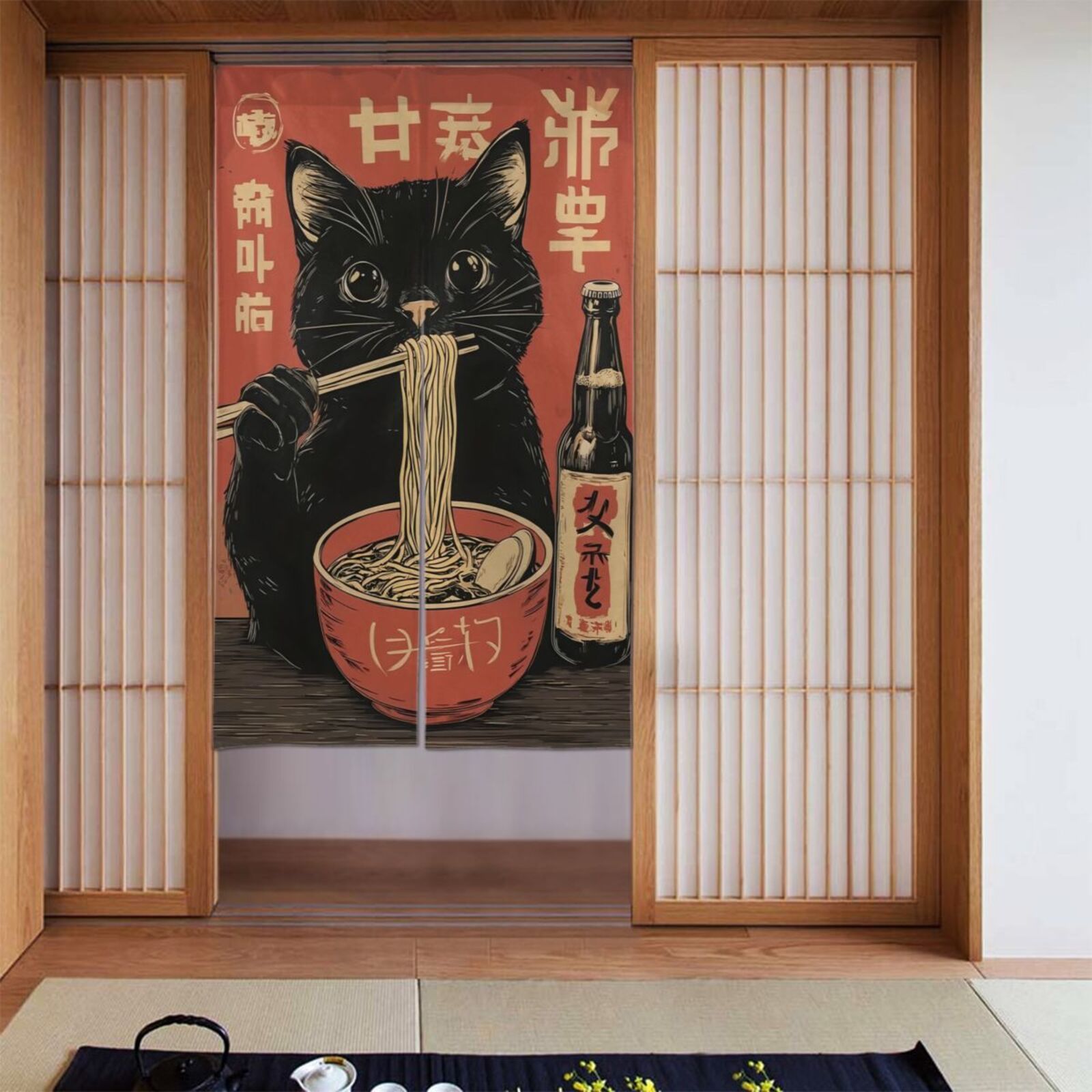ผ้าม่านลายแมวเหมียวญี่ปุ่น แมน - Japanese Home Bathroom Design บทวิจารณ์และราคา